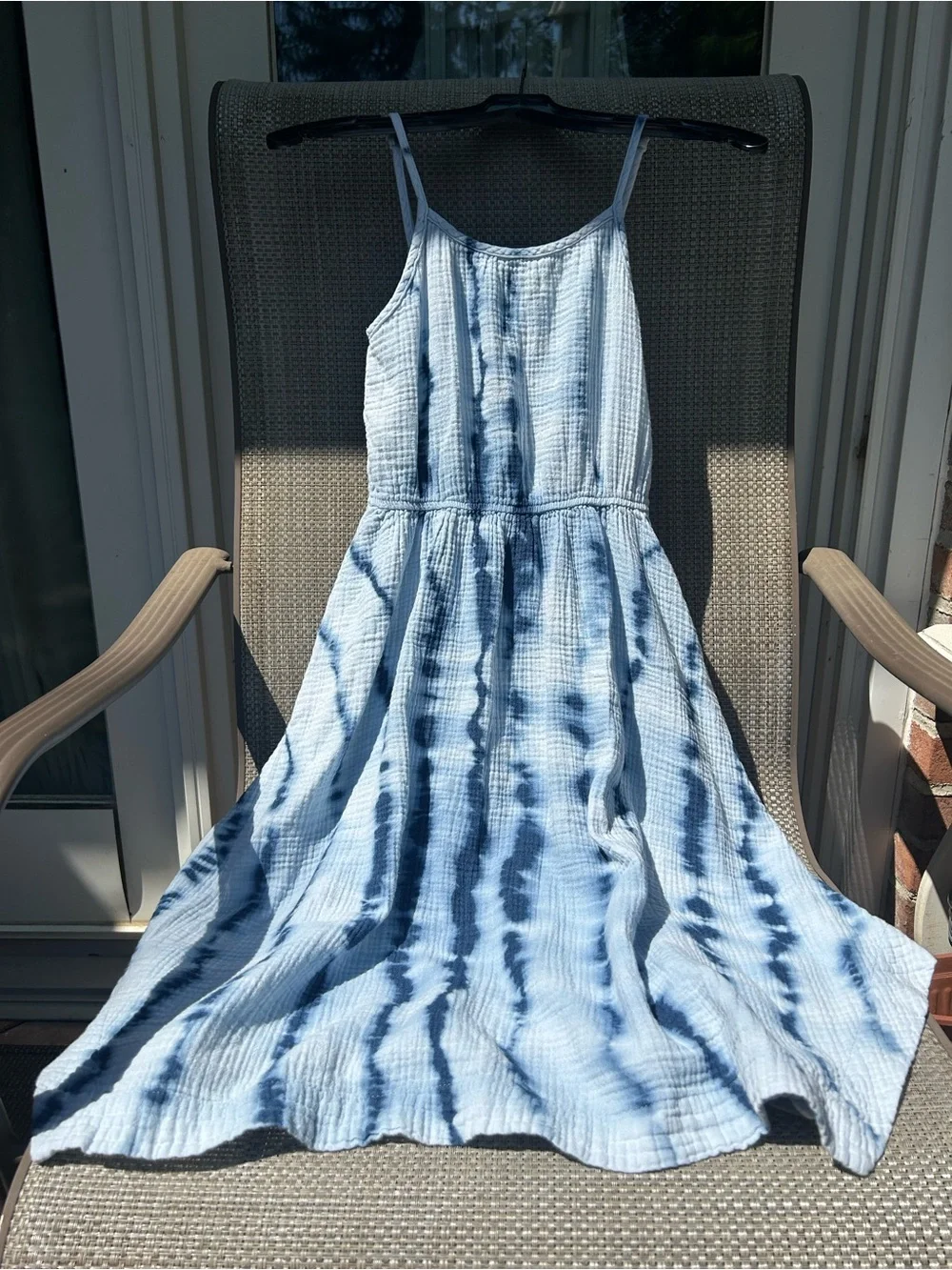 Girls (xl) GAP Light Blue and Navy Tie-Dye Maxi Dress